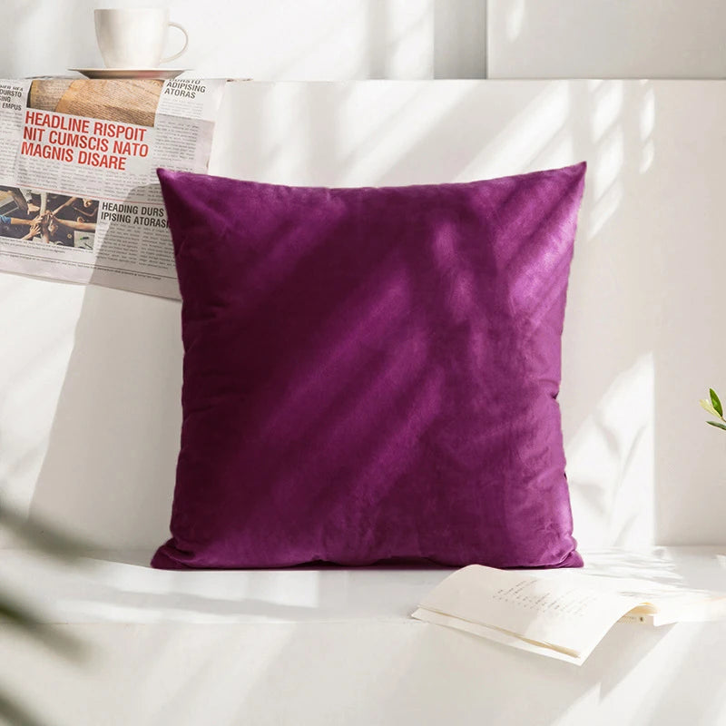 Cushion Cover Velvet Decorative Pillowcase for Sofa Living Room Car Housse De Coussin 45*45 Decorative Pillow Cover