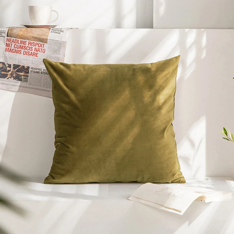 Cushion Cover Velvet Decorative Pillowcase for Sofa Living Room Car Housse De Coussin 45*45 Decorative Pillow Cover