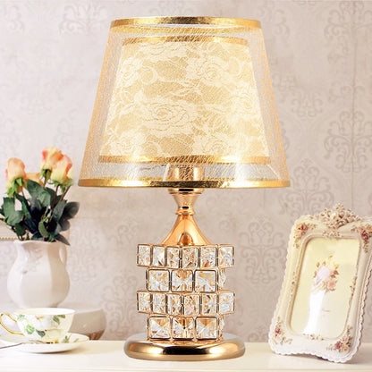 Crystal Table Lamp Diamond Table Lamp Decoration Desk Lamps Classic Bedroom Bedside Bar Rubik'S Cube European Style Luxury