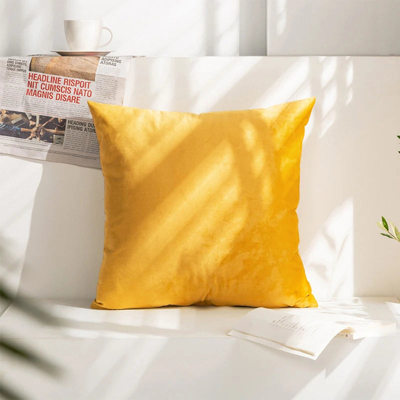Cushion Cover Velvet Decorative Pillowcase for Sofa Living Room Car Housse De Coussin 45*45 Decorative Pillow Cover