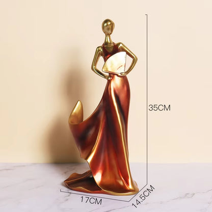Women Skirt Wine Rack Crafts Statue, Luxurious Sculpture, Creative Figure Character Ornaments, Home Decor, Simple and Modern