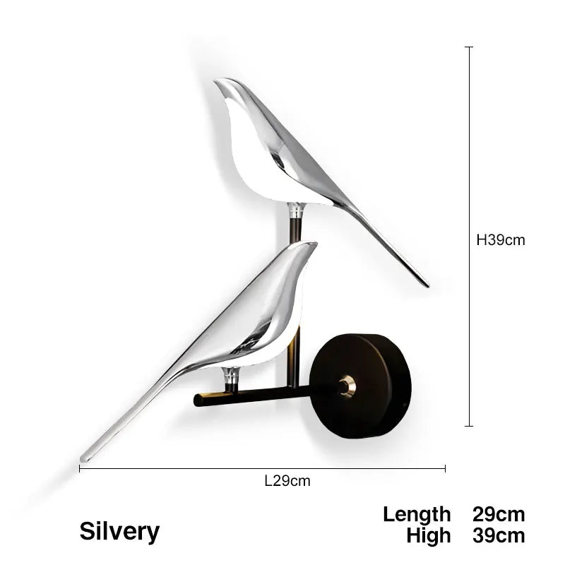 Transform Your Space with the Creative Bird 360° Rotatable LED Wall Lamp - Elegant Indoor Lighting with Touch Control