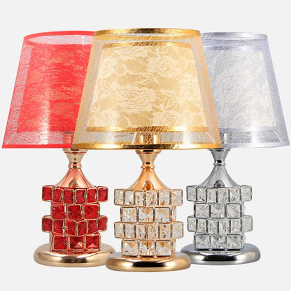 Crystal Table Lamp Diamond Table Lamp Decoration Desk Lamps Classic Bedroom Bedside Bar Rubik'S Cube European Style Luxury