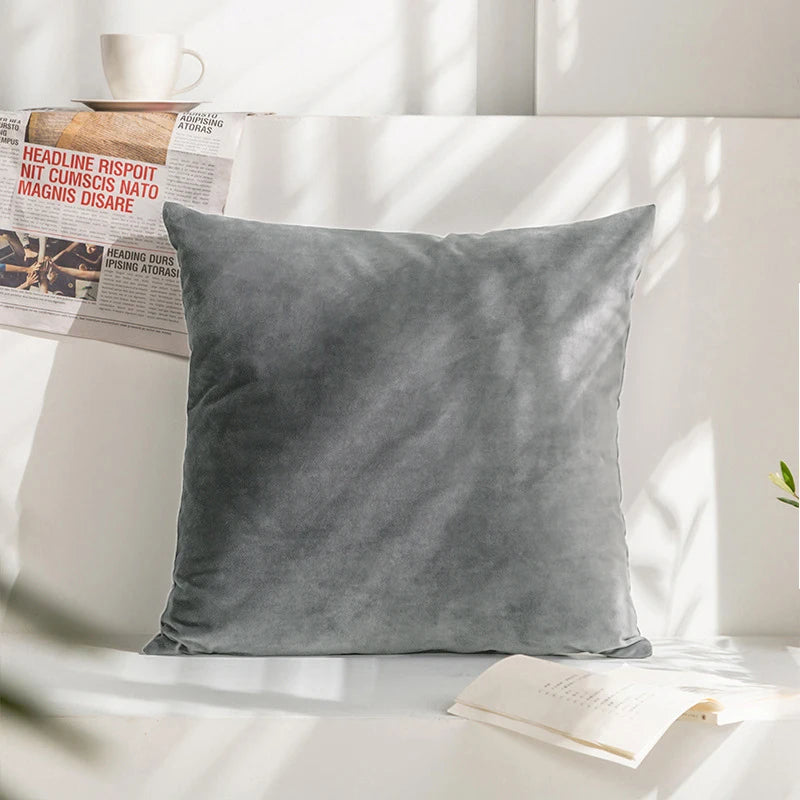 Cushion Cover Velvet Decorative Pillowcase for Sofa Living Room Car Housse De Coussin 45*45 Decorative Pillow Cover