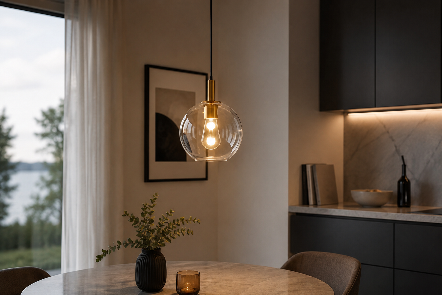 Modern Pendellampa i Glas – 1 Lampa