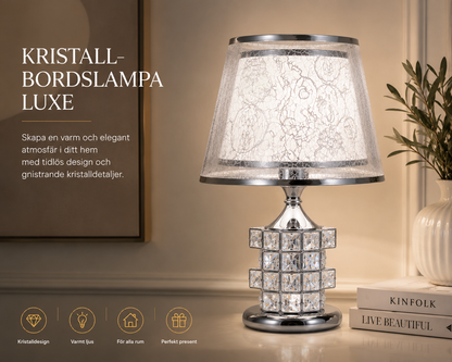 Kristallbordslampa Luxe