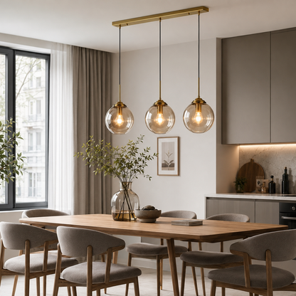 Modern Pendellampa i Glas – 3 Lampor