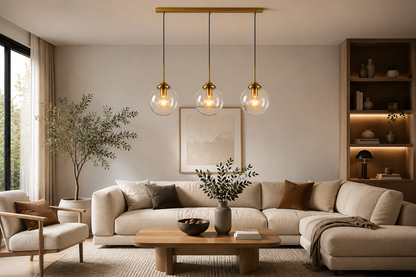 Modern Pendellampa i Glas – 3 Lampor